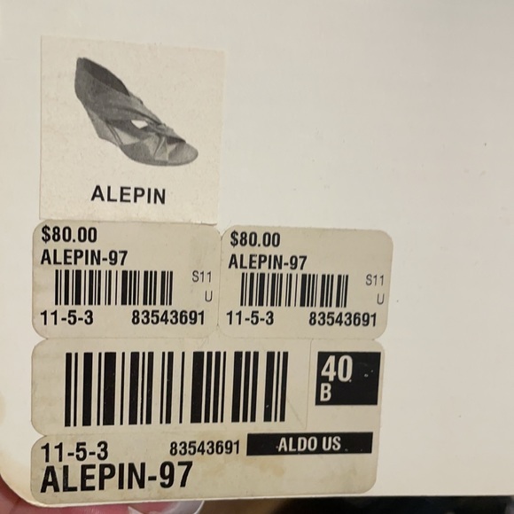 Aldo Alepin Wedge Open Toe Shoes 9 - Picture 7 of 12